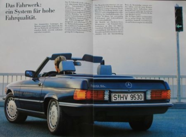 Mercedes-Benz 300 SL - 500 SL Modelprogram 1988 Carbrochure (9288)
